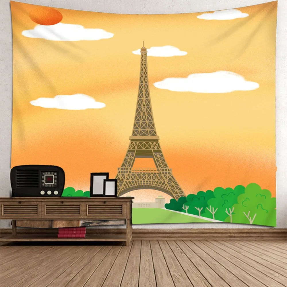 3D Tower Tapestry Wall Hanging Hippie Backdrop Tapestries Yoga Mat For Home Bedroom Decoration horizontal or vertical version | Дом и сад