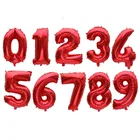 Воздушные шары с красными цифрами, 32 дюйма