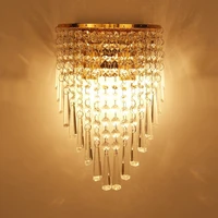 modern art high grade crystal e14 wall lamp european luxury style slivergold wall light for home bedroom living room decoration