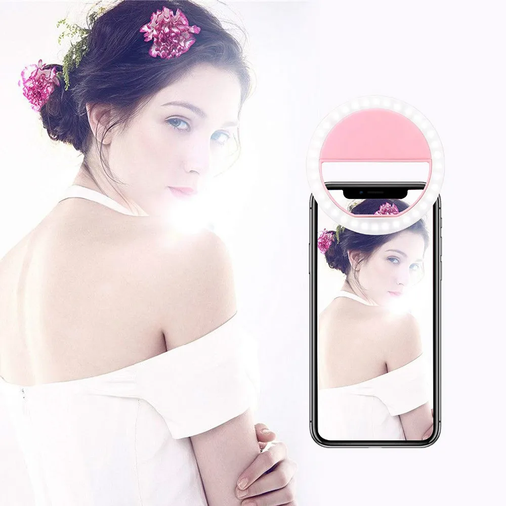 Перезаряжаемый светодиодный аккумулятор с кольцом для селфи 3 яркости iPhone iPad Sumsung