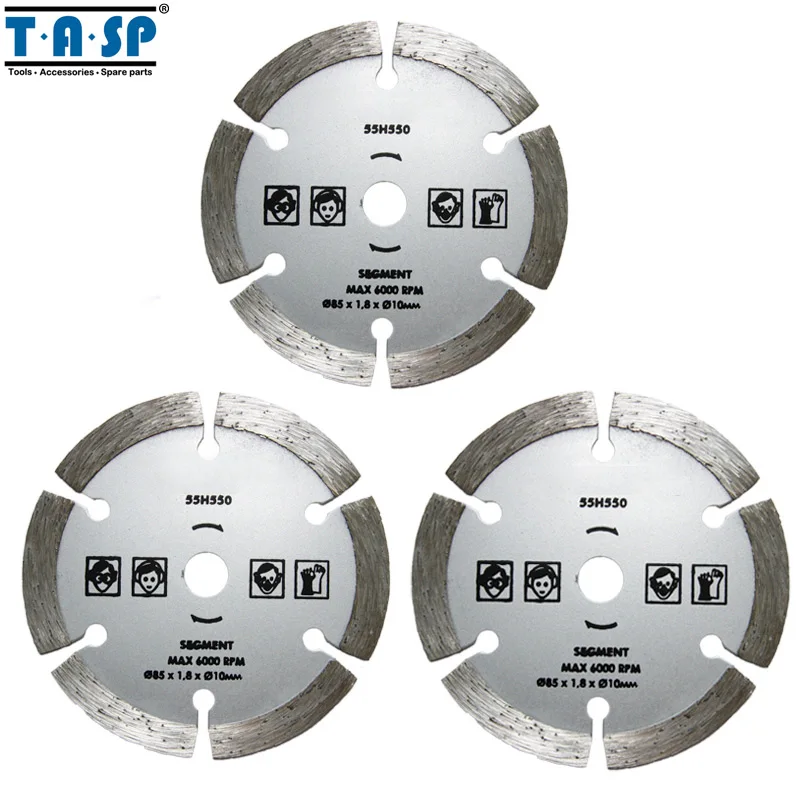 TASP Алмазный дисковый пилы 85x1 8 x мм 10 3 шт. для кладки Tilling Мощность Инструмент