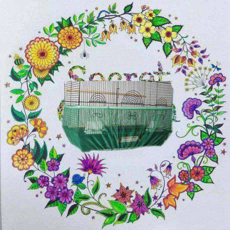 Soft Easy Cleaning Nylon Airy Fabric Mesh Bird Cage Cover Shell Skirt Seed Catcher Guard 3 Colors | Дом и сад