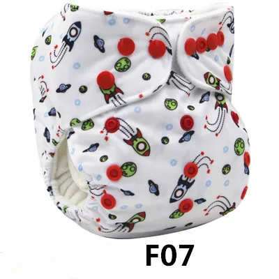 F07 Baby Washable Reusable Cloth Diaper Waterproof Adjustable Cloth Nappy Baby Cloth Diaper Cover With 1pc Microfiber Insert - Цвет: F07