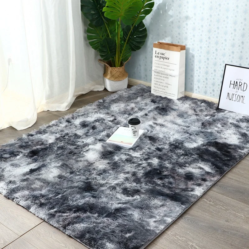 Скандинавский японский Бохо галстук Краска Градиент Площадь Ковер квадратный