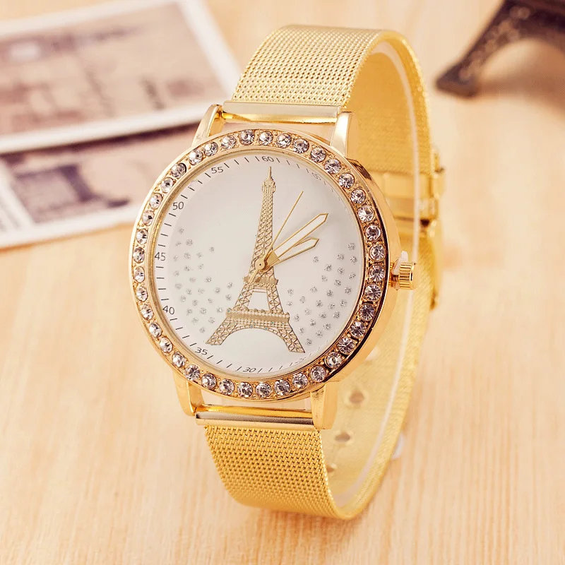Женские часы 5 стиль известный бренд золотые повседневные Кварцевые сетчатые из