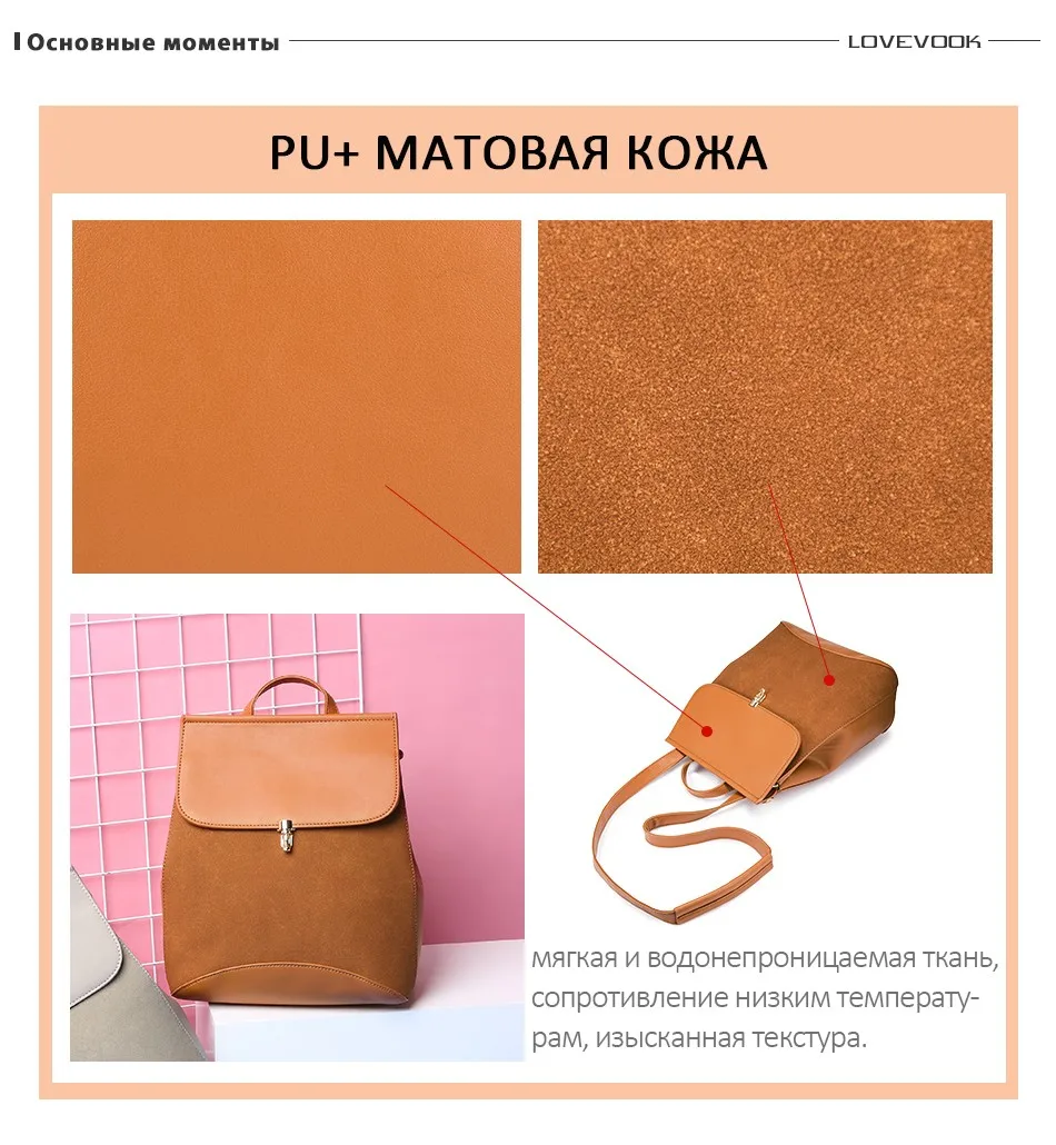 LOVEVOOK рюкзак женский, рюкзак школьный для девочек подростков, модный рюкзак для путешествия