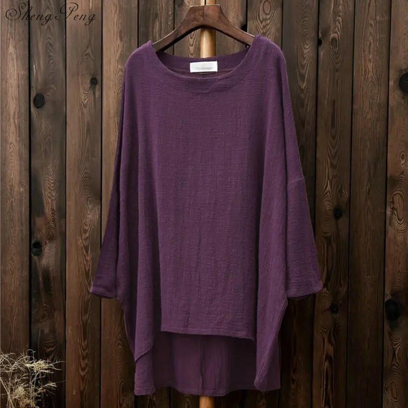 Chinese Women's Folk Style Tops Cotton and Linen China Costume Retro Wind Blouse Long Sleeve Shirt Q795 | Тематическая одежда