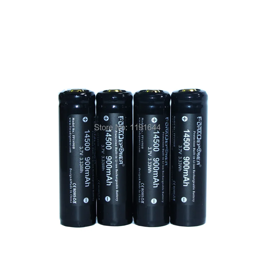 4 шт./лот оригинальный Foradepower 3 7 в 14500 900 мАч защищенный Высококачественный