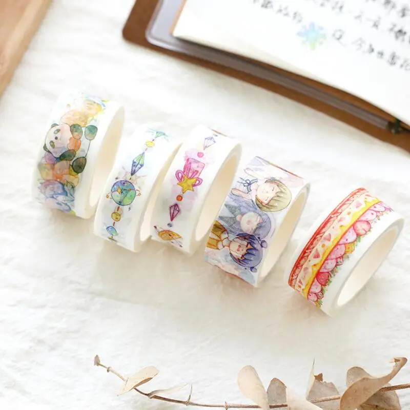 2 шт./лот клейкая лента для торта панда кролик любовь Луна Звезда планета васи DIY