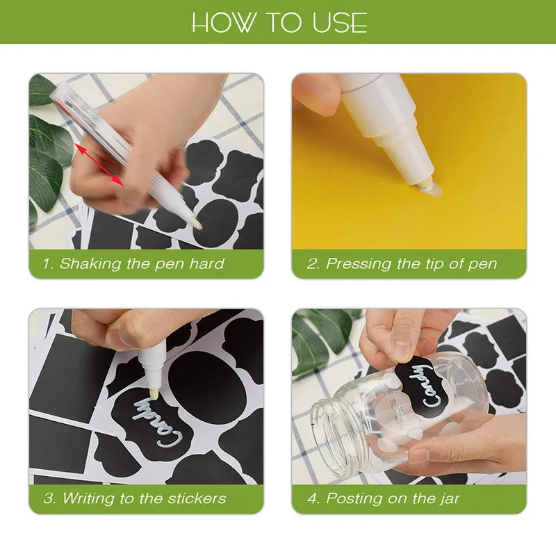 36 шт. Стикеры для специй наклейка халкборда этикетки в баночке кухни масляная