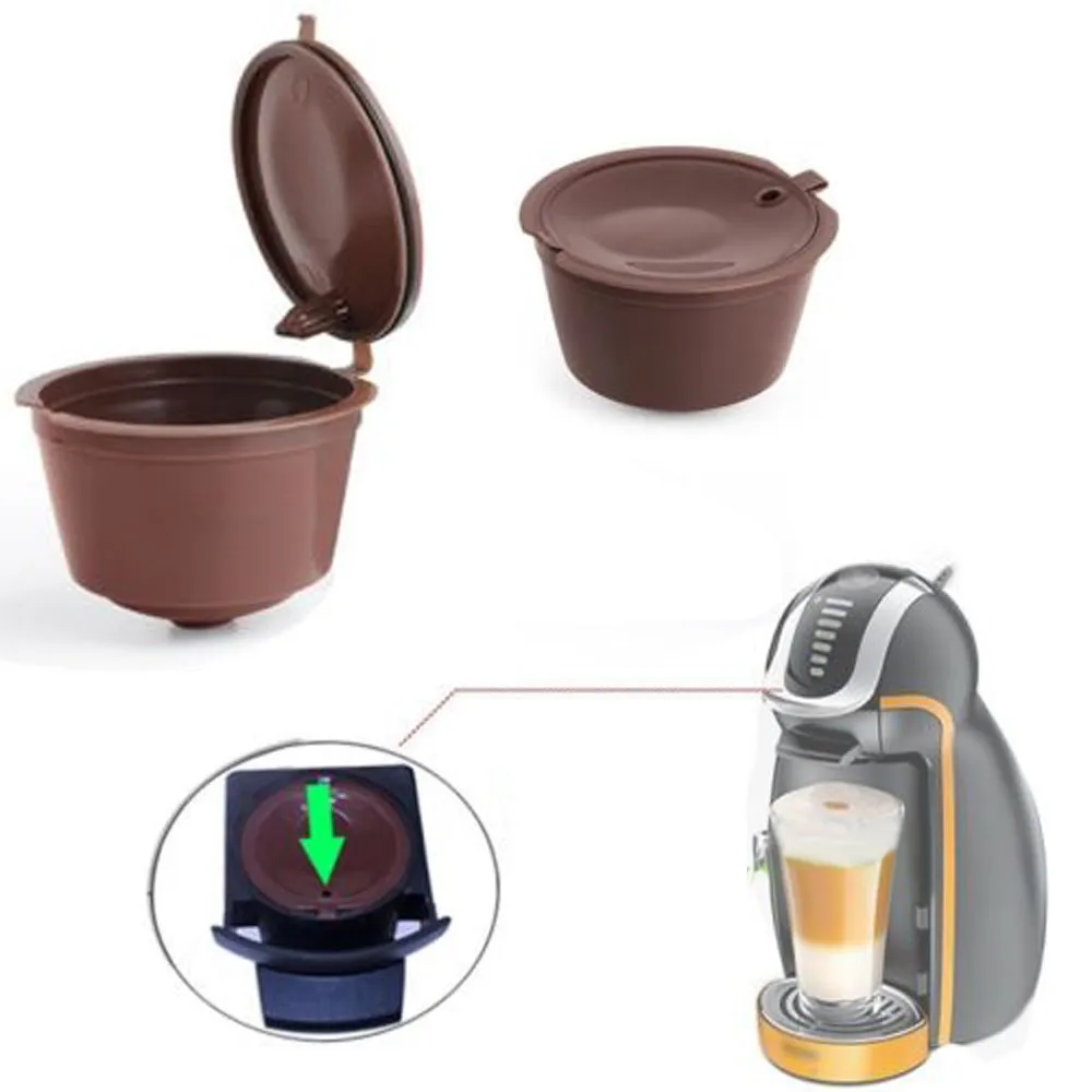 Reusable Filters 4 шт. многоразовые Nescafe Dolce Gusto Кофе фильтр для кофе чашки многоразового шапки ложка-кисточка фильтры Pod мягкий сладкий вкус@ 12В пост - Цвет: Reusable Filters