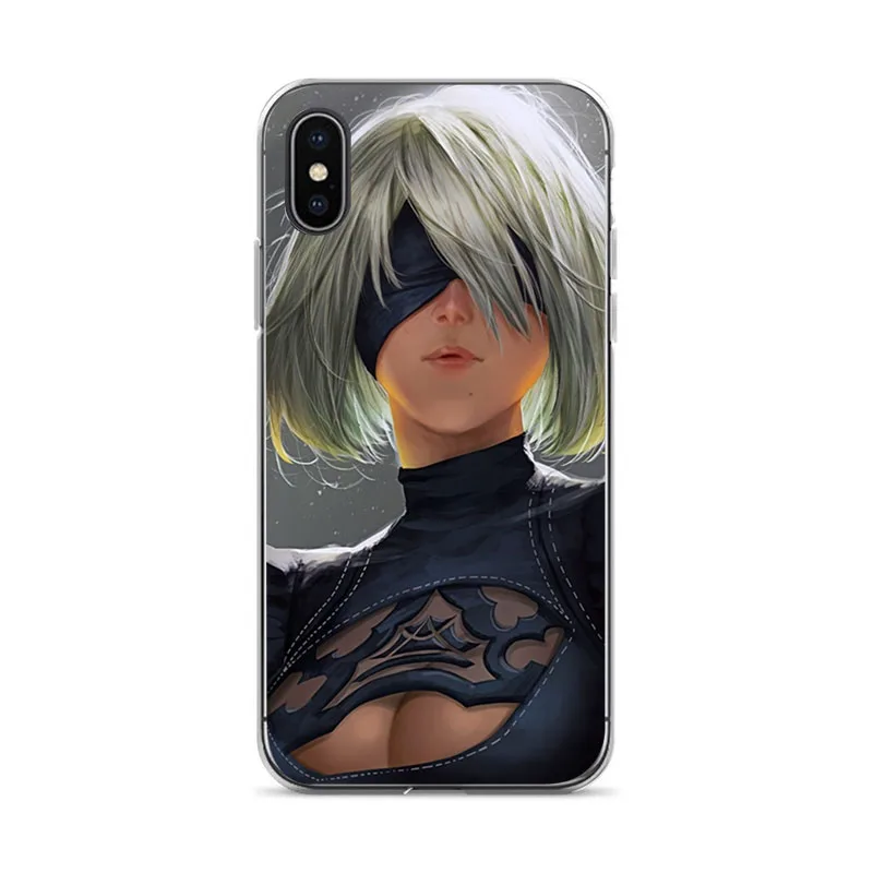Outmix Yorha № 2 Тип b силиконовый чехол для мобильных телефонов iPhone 6 6s 7 8X5 5S SE plus 8 XR XS max |