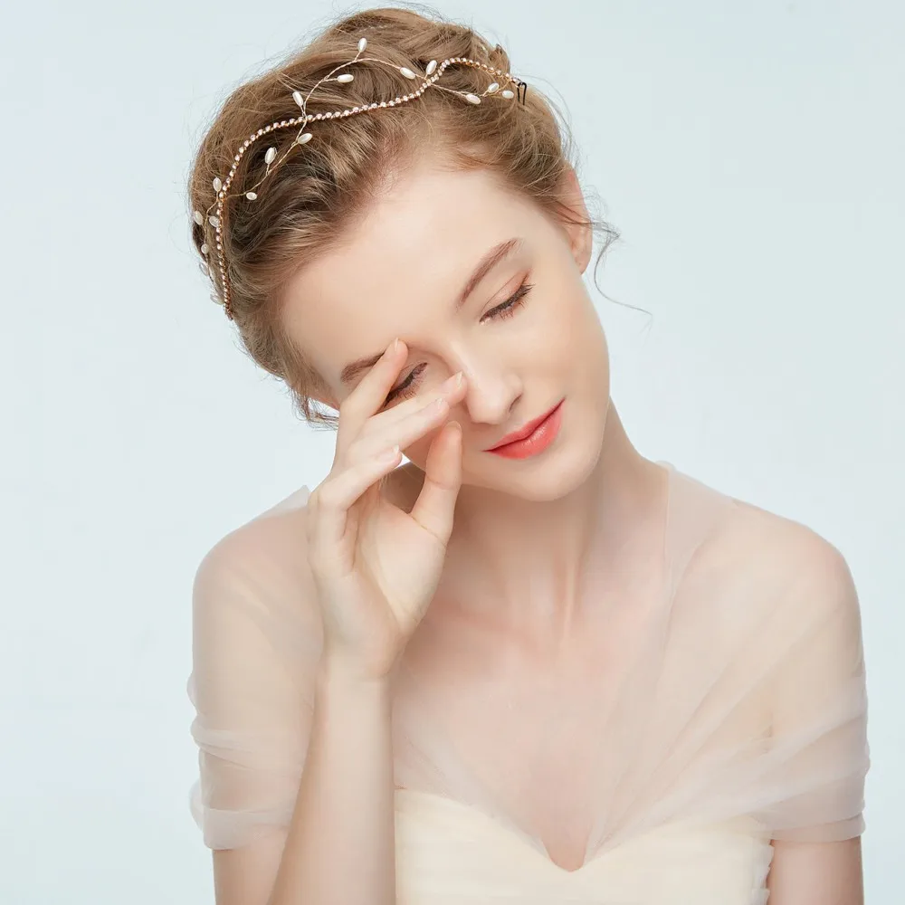 204 горный хрусталь Кристалл ободки свадебные аксессуары для волос Свадебная