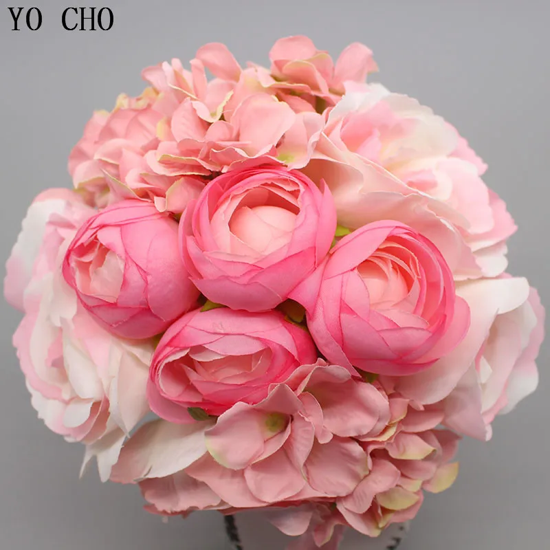 Artificial peony bouquet Wedding decoration mariage flower fake silk rose real touch flower bridal bouquet Party Home Decor