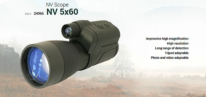 Инфракрасное ночное видение HD монокуляр NV YUKON 5X60 охотничьи гуглы прицел Расширенная оптика тактические Монокуляры ночного видения
