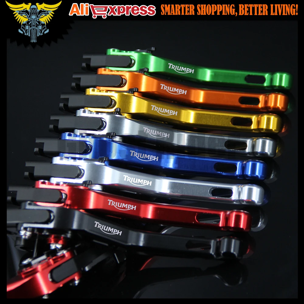 8 цветов алюминиевые регулируемые короткие мотоциклетные рычаги тормоза Триумф