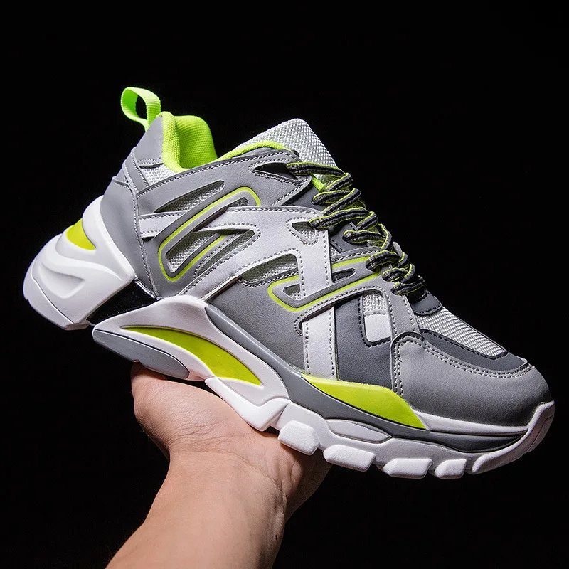 Hip Hop Trainers Chunky Sneakers Men Flats Platform Shoes Breathable Fashion Kanye West Tenis Zapatos Hombre Footwear | Обувь
