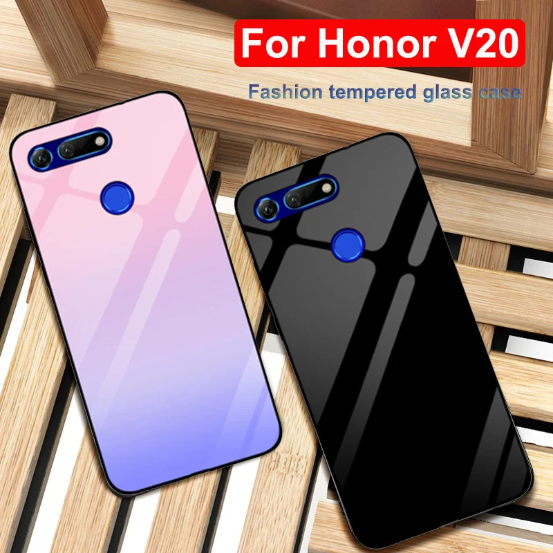 Чехол для Huawei Honor V20 однотонный чехол из закаленного стекла телефона HonorV20