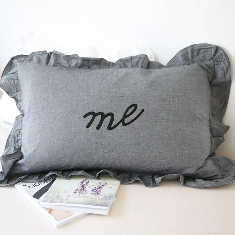 Комплект постельного белья для принцессы из хлопка 48 х74 см|white pillowcase|white shamscotton shams