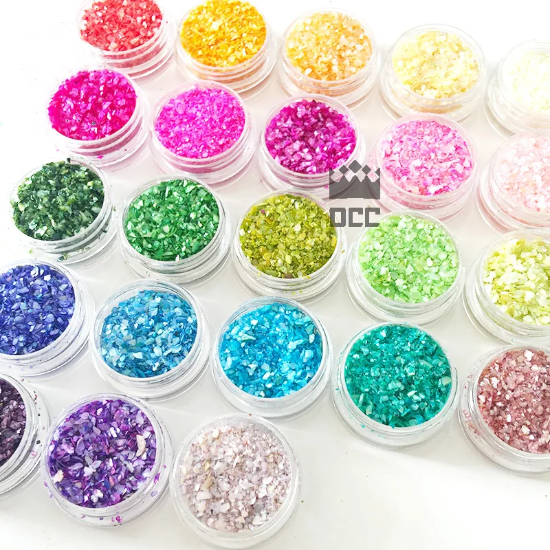 1 коробка цветная оболочка сломанные части УФ смола эпоксидная форма макияж