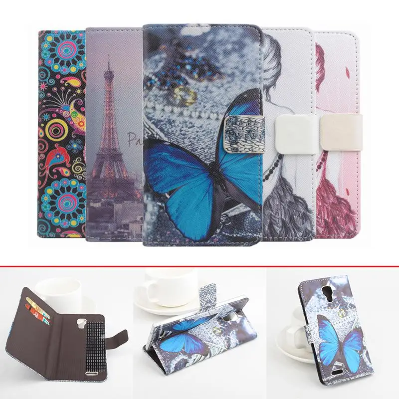 Высокое качество pattern флип кожаный case чехол для prestigio multiphone 5044 грейс с функцией