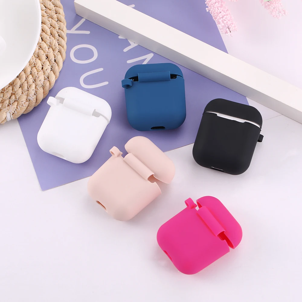 Роскошный чехол для наушников LAUFH LIFE Candy силиконовый Airpods милый Apple однотонный