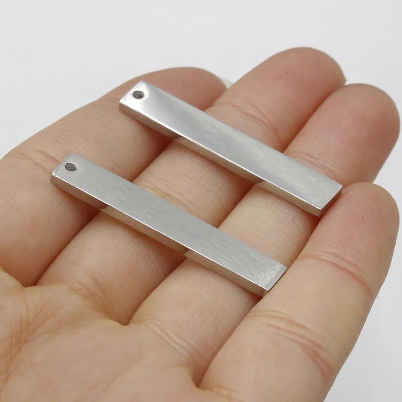 Зеркальная полировка из нержавеющей стали прямоугольная пластина Подвеска 2*6*35