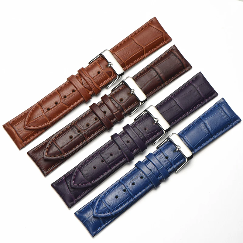 Watch band for watches 20mm 22mm 18mm watchband Genuine Cow leather strap bracelet for wristwatch Pin Buckle Accessories Replace