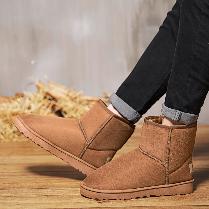 Bota Masculina/Новое поступление года; мужские ботинки на меху; теплая зимняя мужская рабочая обувь; модная обувь на резиновой подошве; размеры 39-45