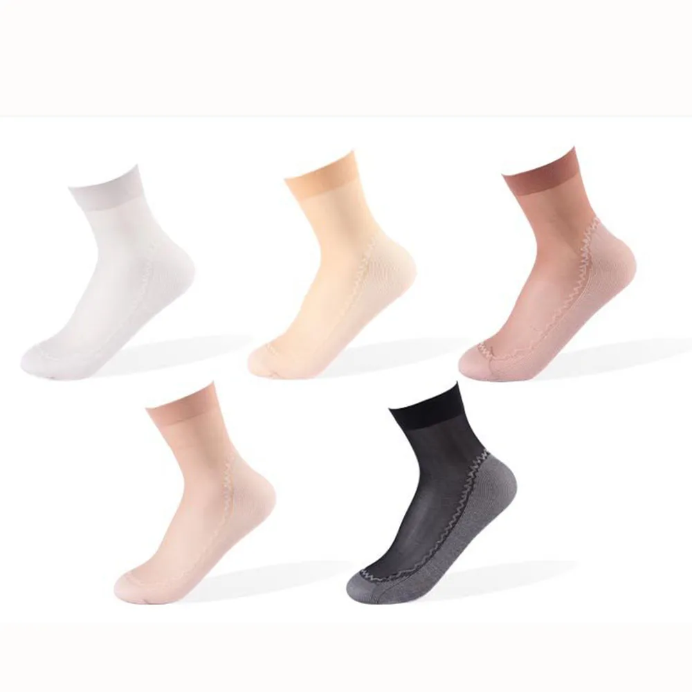 

1 pair Women Thin Elastic Velvet Silky Short Silk Stocks Ankle Socks Pro Hot