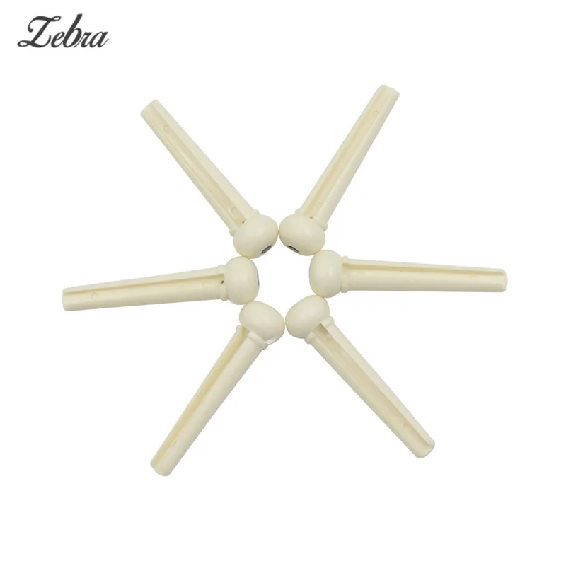 Zebra 1 шт. детали для гитары Cattle Bone торцевая штифта с точечная отметка Абалон моста