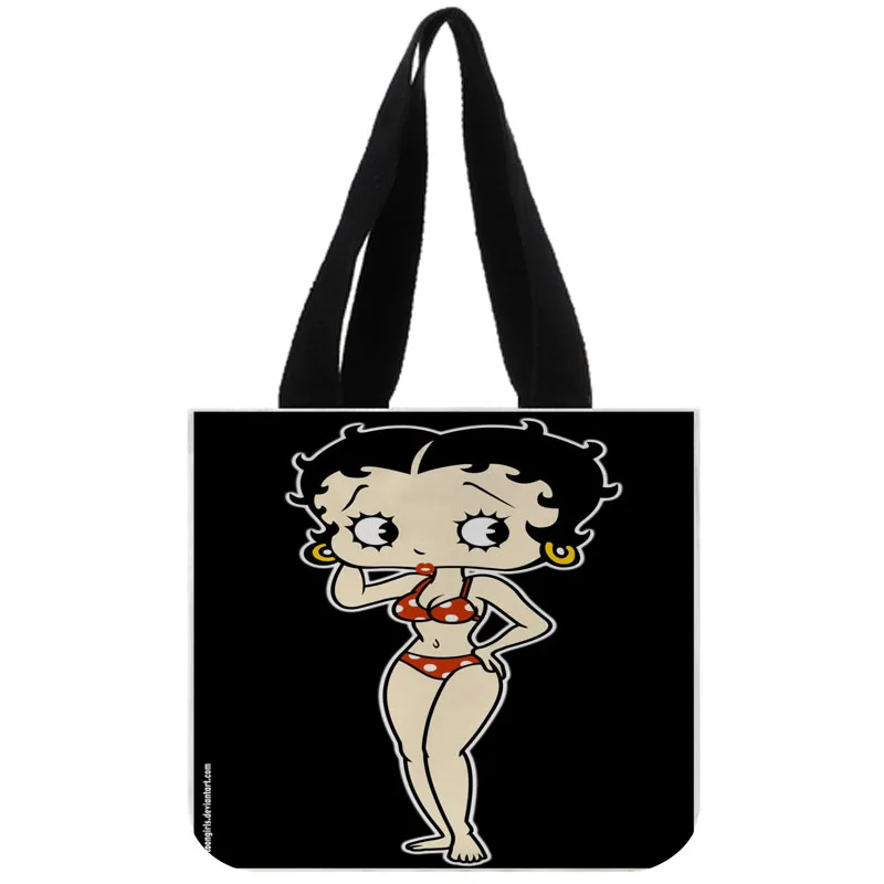 Сумка-тоут из хлопка и холста на заказ Betty Boop Shopping Складная многоразовая сумка с собственным логотипом оптом - Цвет: 6