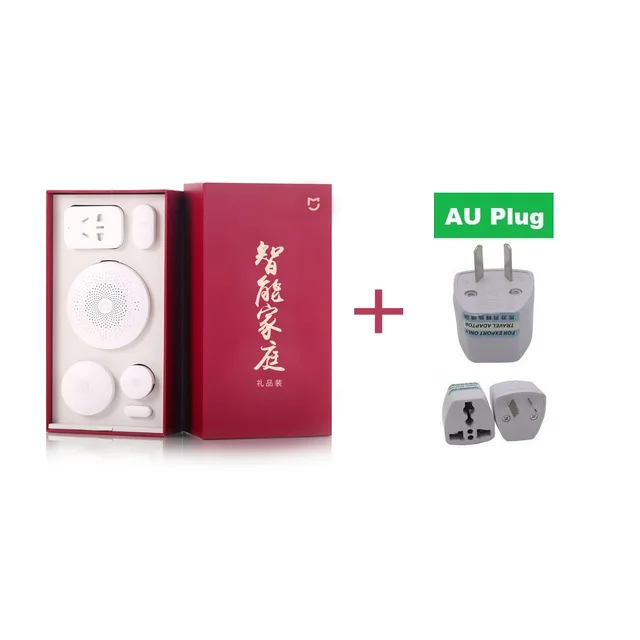 2pcs AU Plug Xiaomi Mijia умный дом набор подарок многофункциональный 5 устройств костюм шлюз дверь окно человека сенсор беспроводной переключатель видеокамера со встроенным видеомагнитофоно - Комплект: 2pcs AU Plug