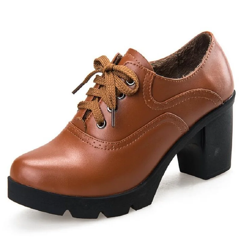Лидер продаж винтажные женские туфли оксфорды на шнуровке модные в британском