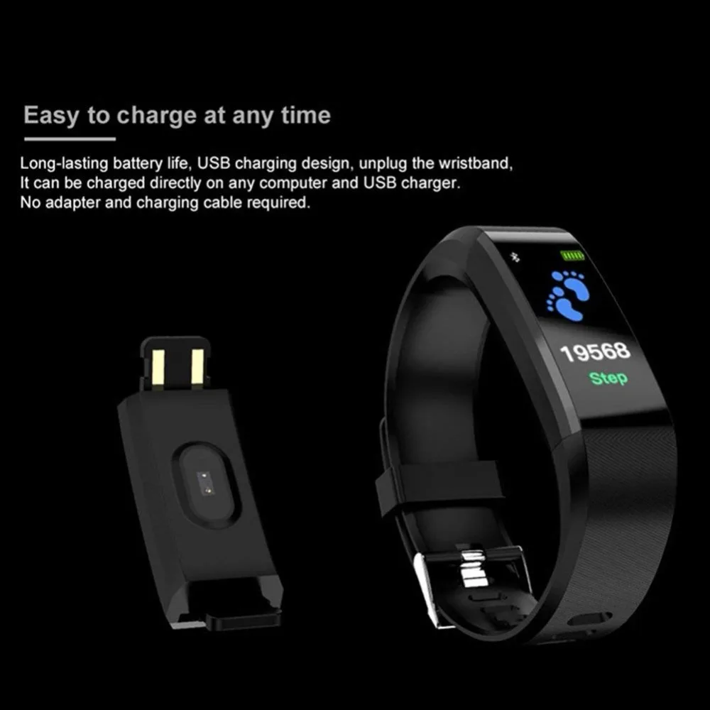 Умный Браслет ID115 Plus с фитнес трекером умный браслет Bluetooth водонепроницаемые