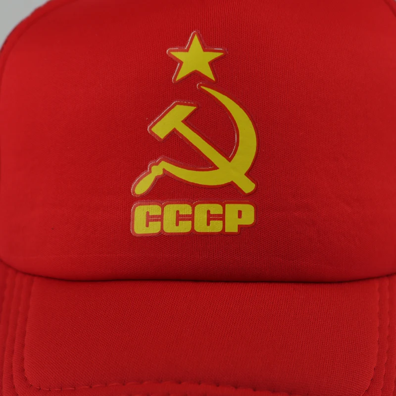 Сетчатая бейсболка для лета CCCP snapback с принтом в русском стиле повседневная