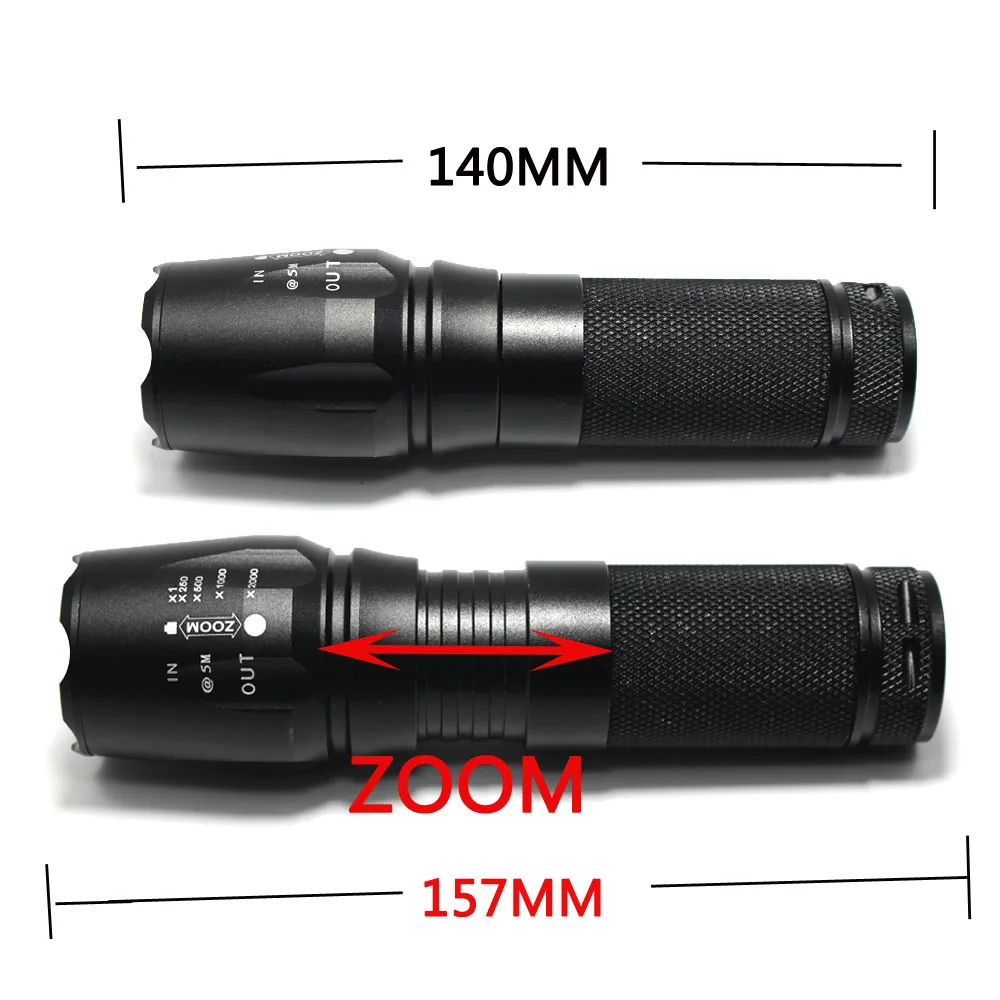Масштабируемый светодиодный фонарик XM L T6 3/5 люмен масштабируемый 5000/26650/AAA