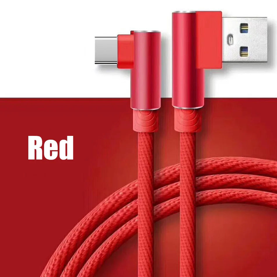 3а USB кабель быстрой зарядки type C кабель для huawei P30 P20 USB C зарядное устройство для samsung S10 Note 9 8 2 м 3 м 1 м зарядка для мобильного телефона - Цвет: Red