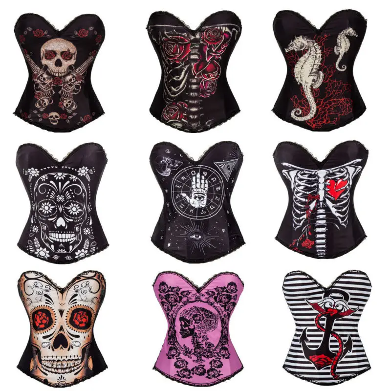 Женский костюм ведьмы на Хэллоуин Vocole Мексиканский в стиле панк-рок бюстье