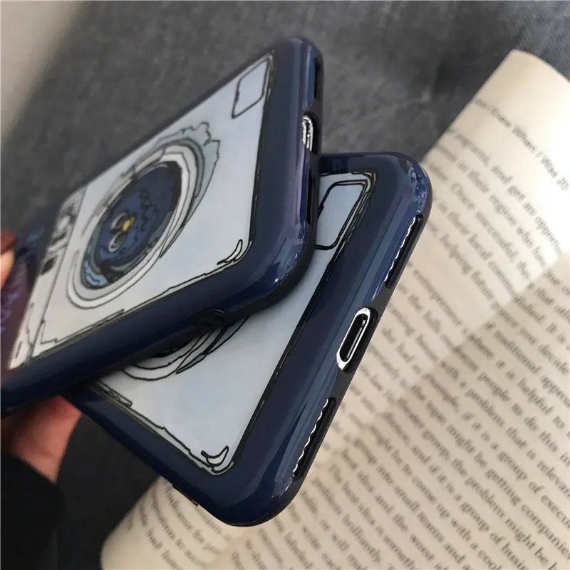 Синий мультяшный уличный креативный мягкий чехол для Apple iphone 6 6s 7 8 Plus X XS XR MAX