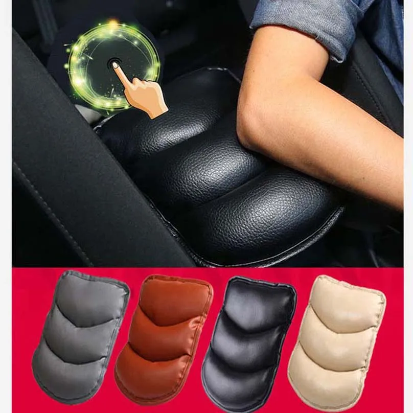

Car Auto Universal Vehicle Arm Rest Seat Box Pad Protective Case PU Mats Armrest Center hand pad cover Console Pad Cushion box