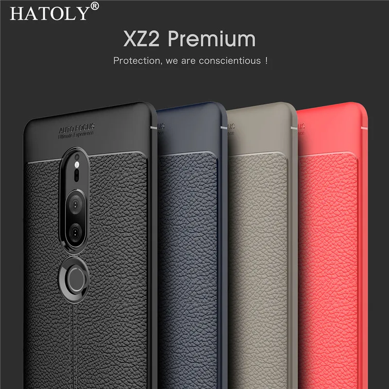 Чехол HATOLY для Sony Xperia XZ2 Премиум чехол мягкий личи ТПУ Прочный телефона 5 8&quot |