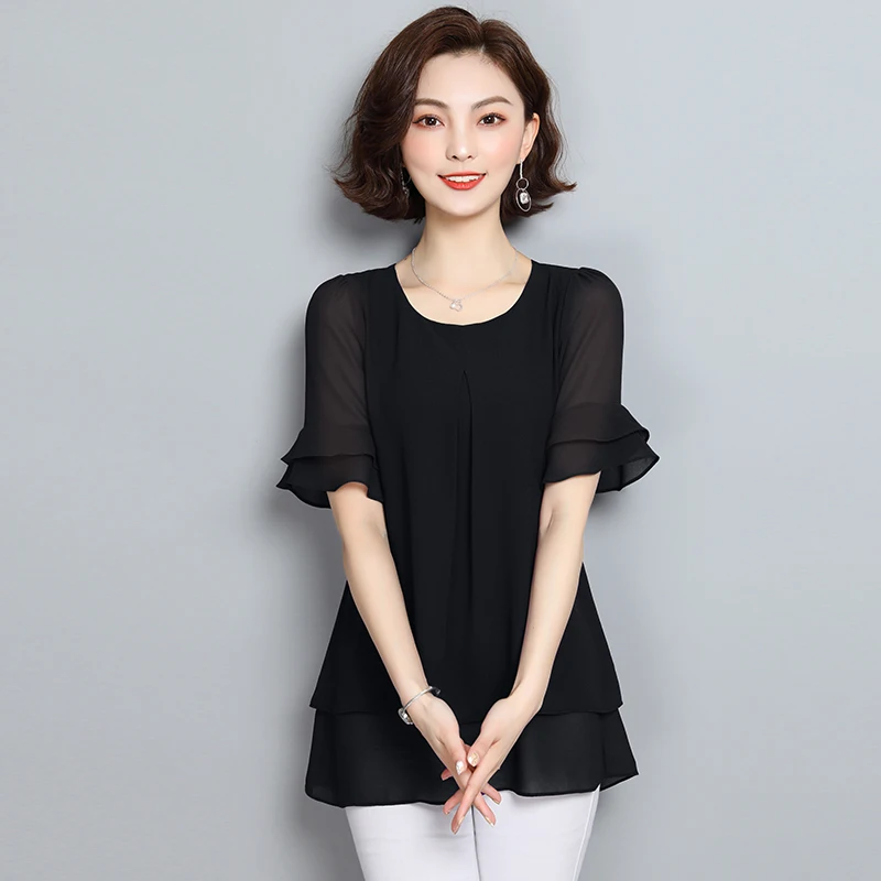 5XL размера плюс blusas de verano mujer блузки moda 2021 сорочка femme женская блузка шифоновая 4853 50