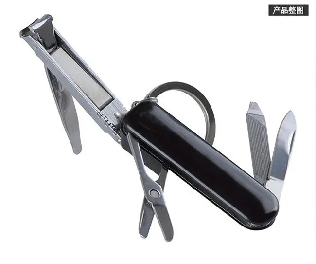 Freeshipping 5 в 1 Из Нержавеющей Стали EDC Multi Tool Нож Кусачки Для Ногтей Ножницы Лезвия|knife