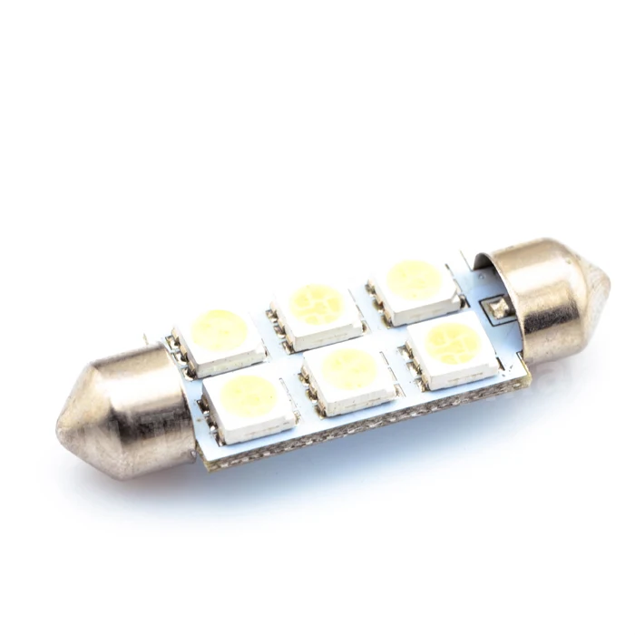1pcs31mm 5050 SMD 6 LED White Festoon Dome Car Auto Interior Reading Map Lights Door Bulb Lamp DC12V | Автомобили и мотоциклы