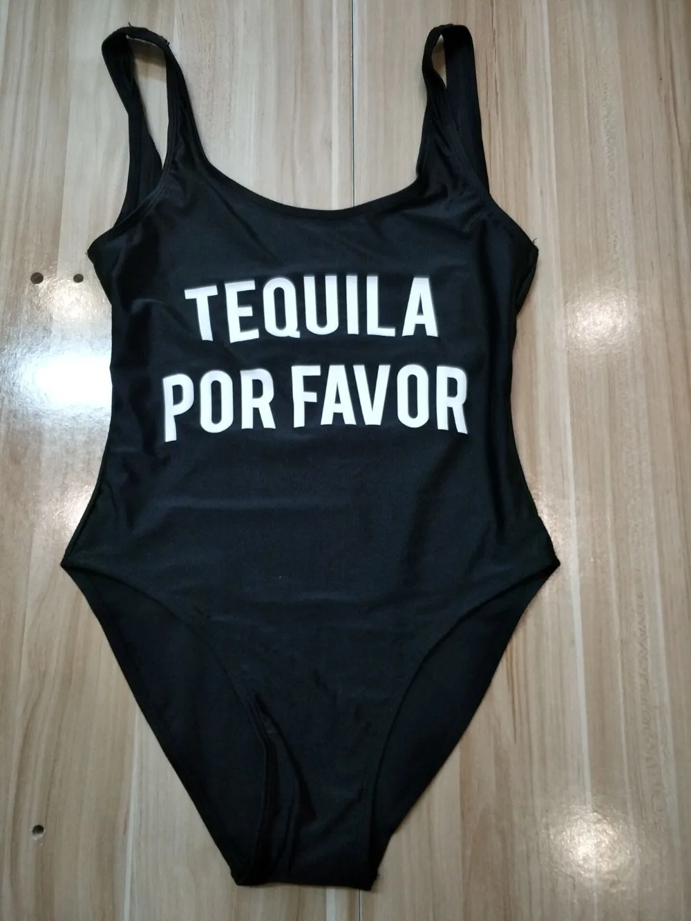 Женский костюм для плавания TEQUILA POR пикантный цельный купальный с надписью и