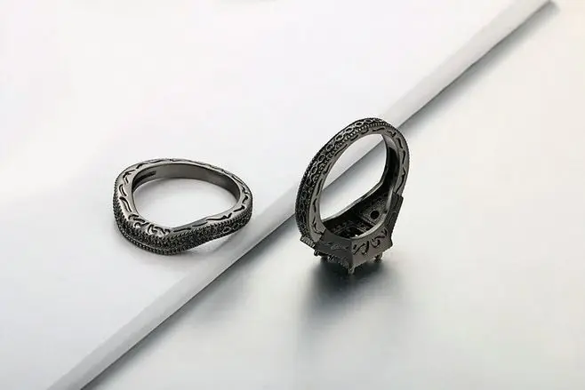 Черная пятница новые модные черные \ кольцо обручальное комплект ювелирных