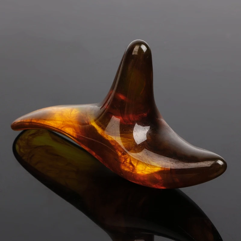 Янтарная Смола воск Треугольник ног массажер Gua Sha иглоукалывание инструмент