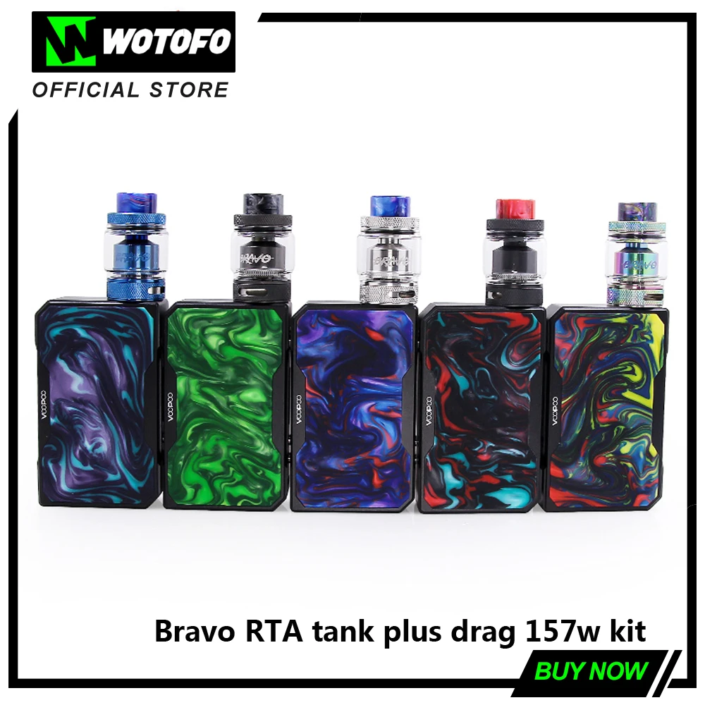 Оригинальный wotofo Bravo RTA танк плюс перетащите 157 Вт поле mod наборы электронных