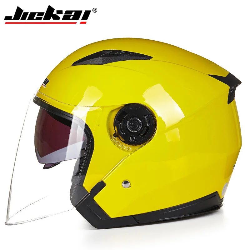 Шлем мото rcycle с открытым лицом для мотоцикла cicleta cascos para мото гоночный мотоцикл JIEKAI винтажные шлемы с двойным объективом - Цвет: 7